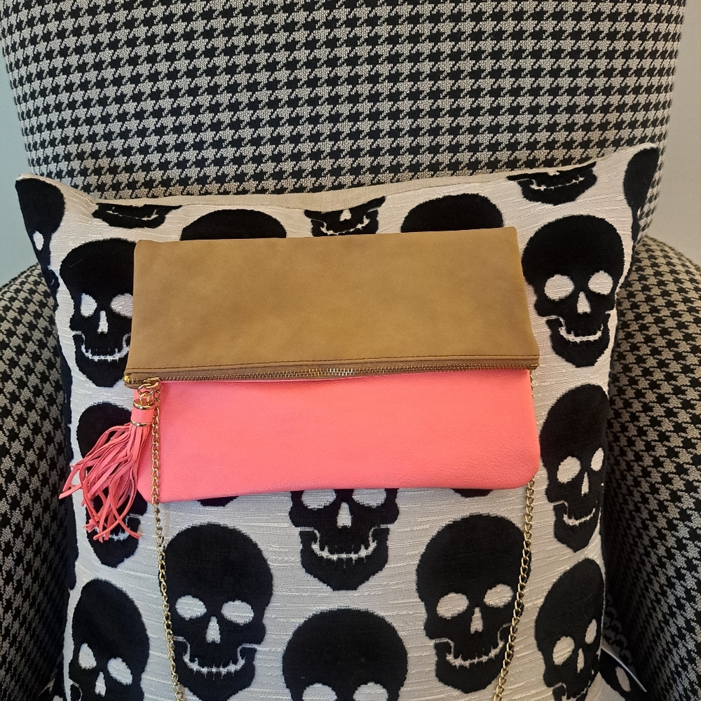 H&M Tan and Pink Shoulder Bag
